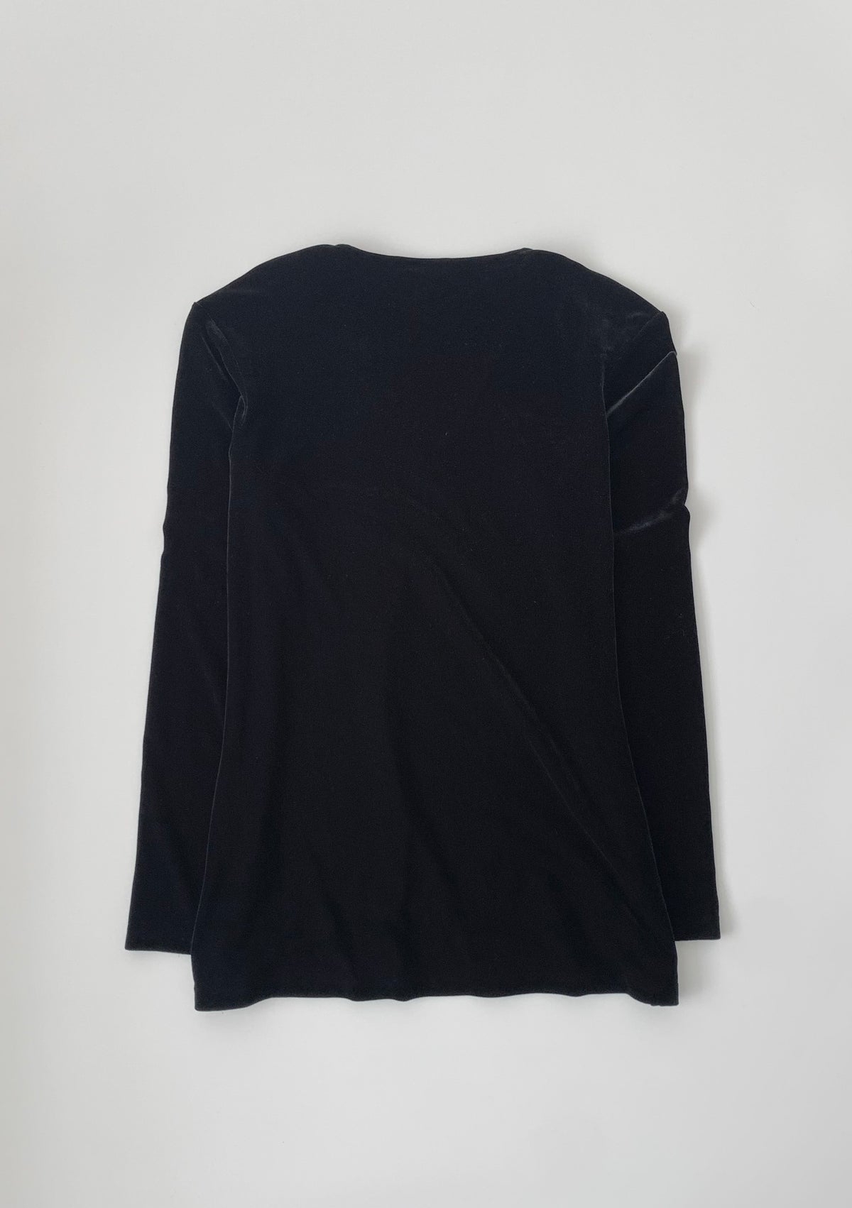 Ralph Lauren black v neck velours tops