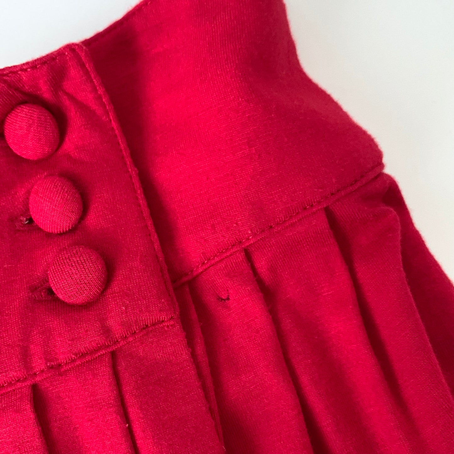 agnes b. red wrap skirt