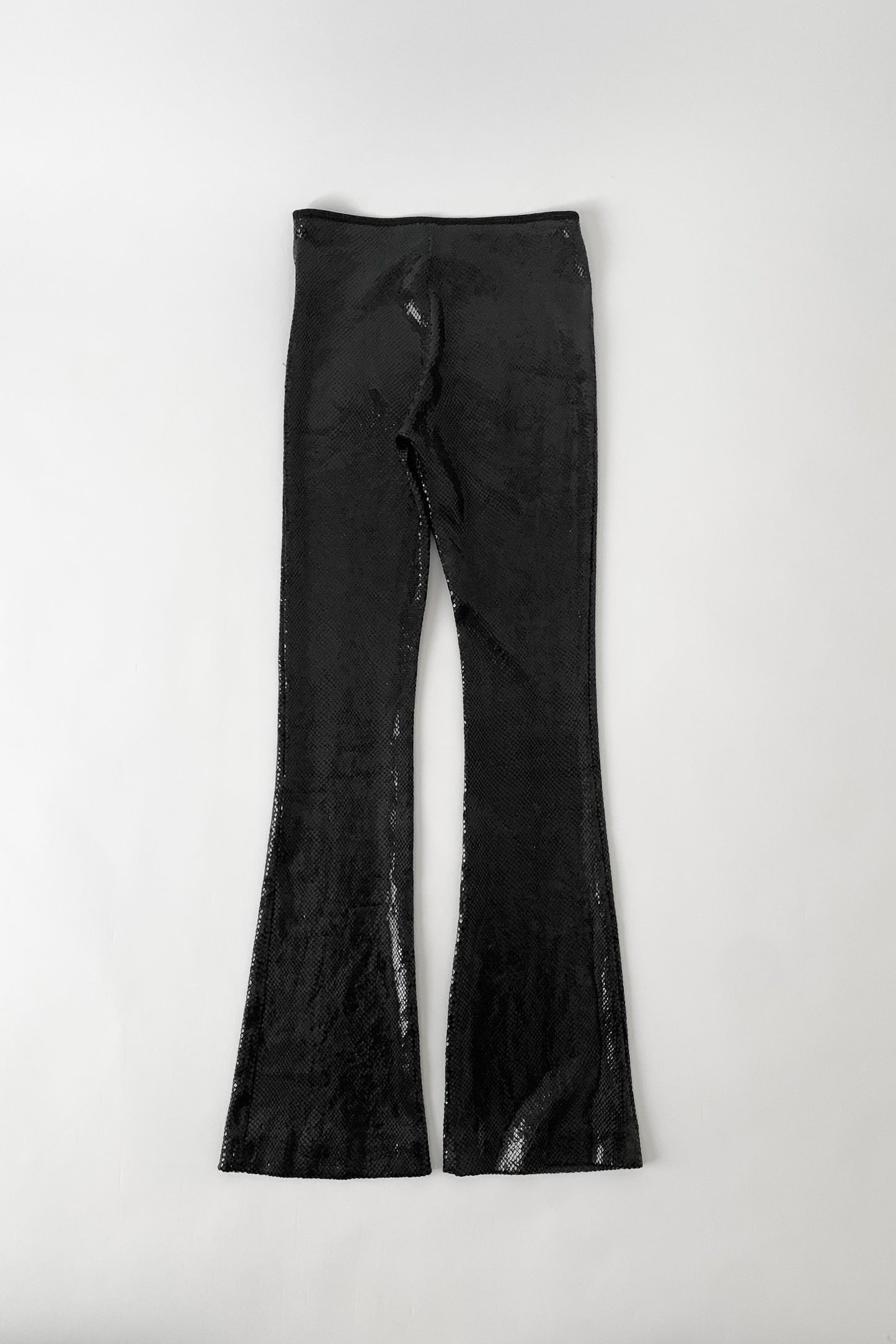 France black snake skin pants