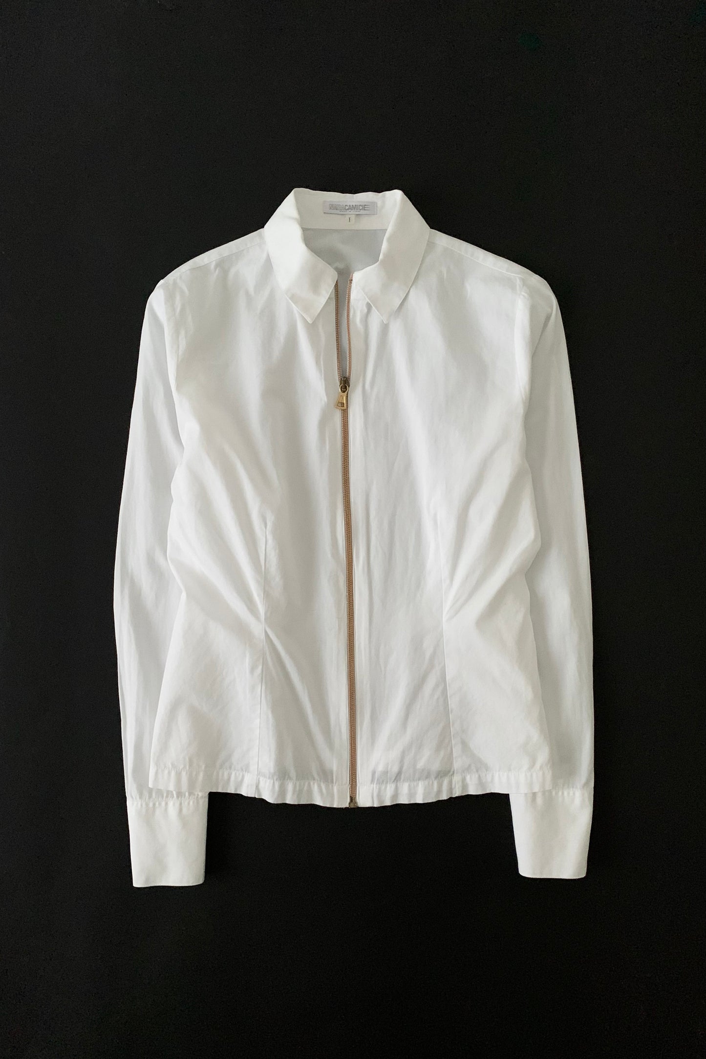 Italy gold zip shirt jacket
