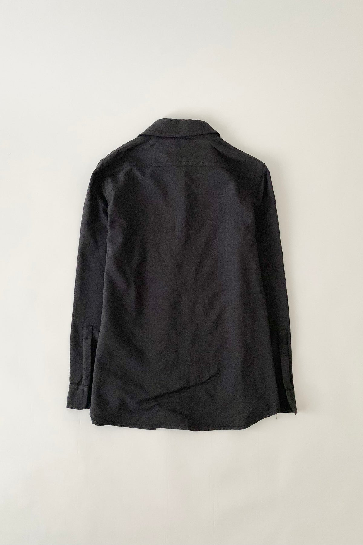 Italy black zip nylon jacket