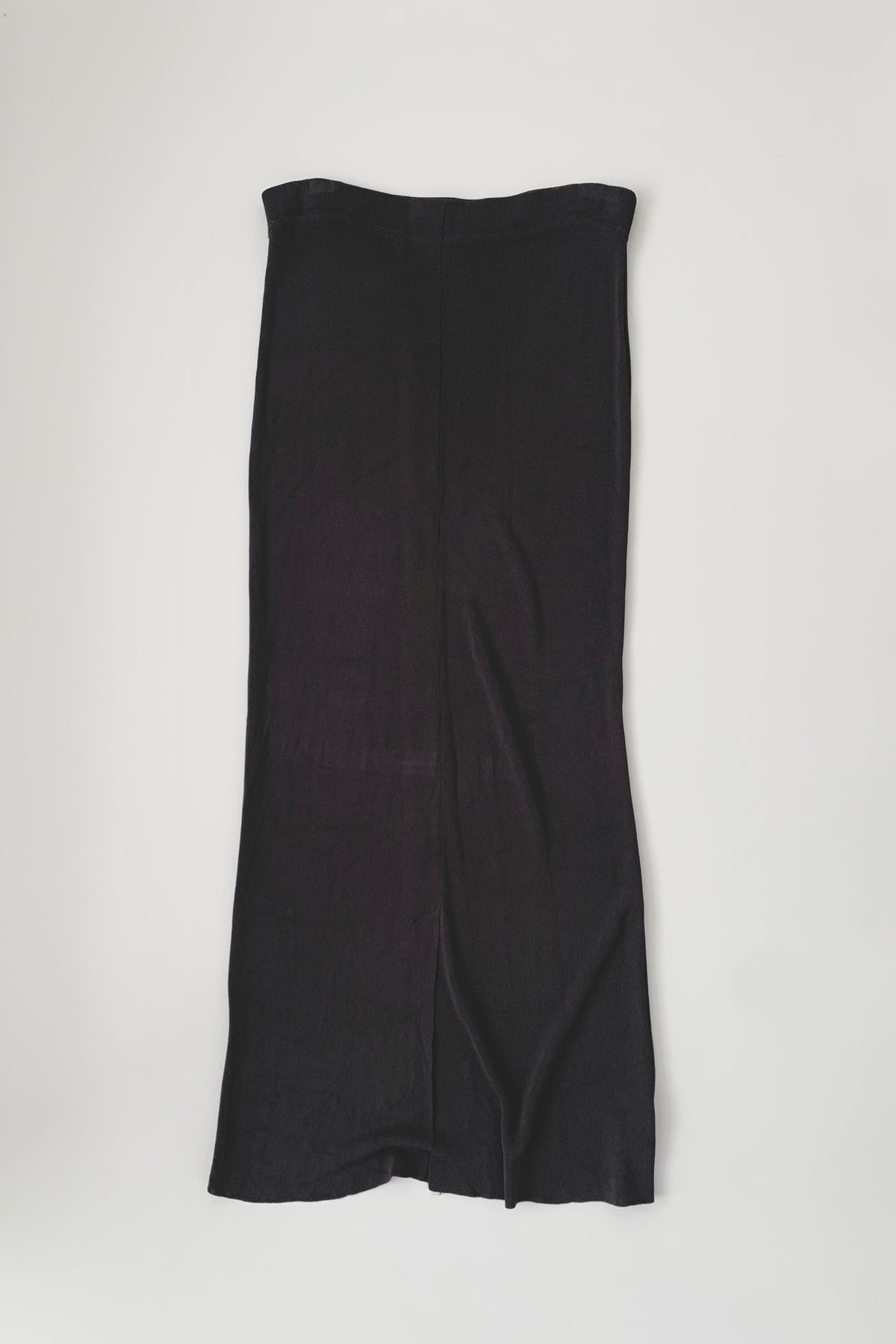 Italy charcoal gray knit long skirt