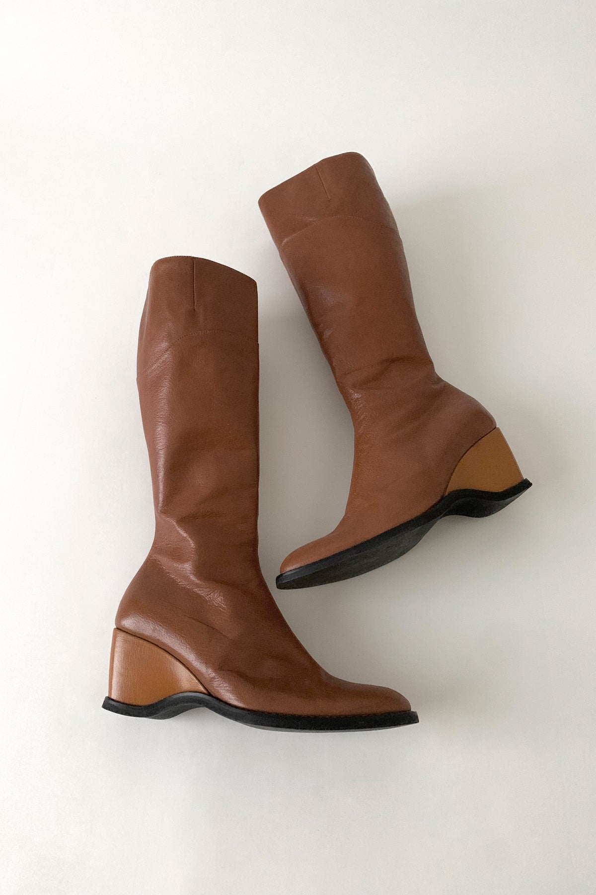 Italy brown long boots