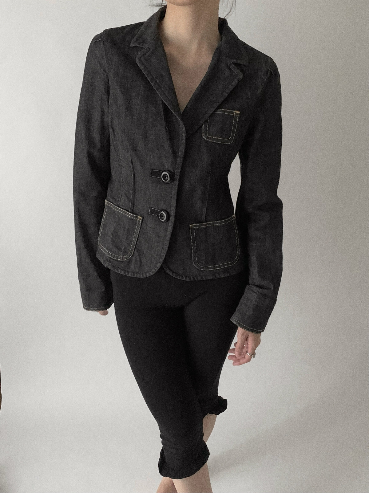 dark gray denim jacket