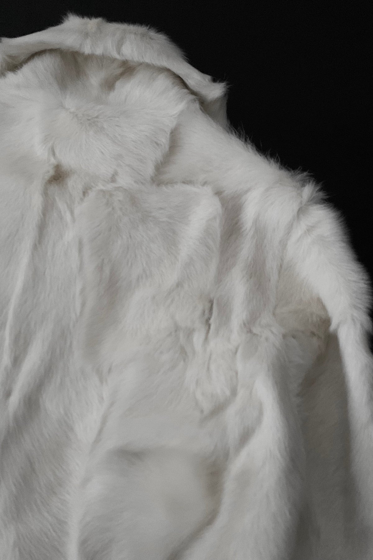 goat fur double breasted jacket