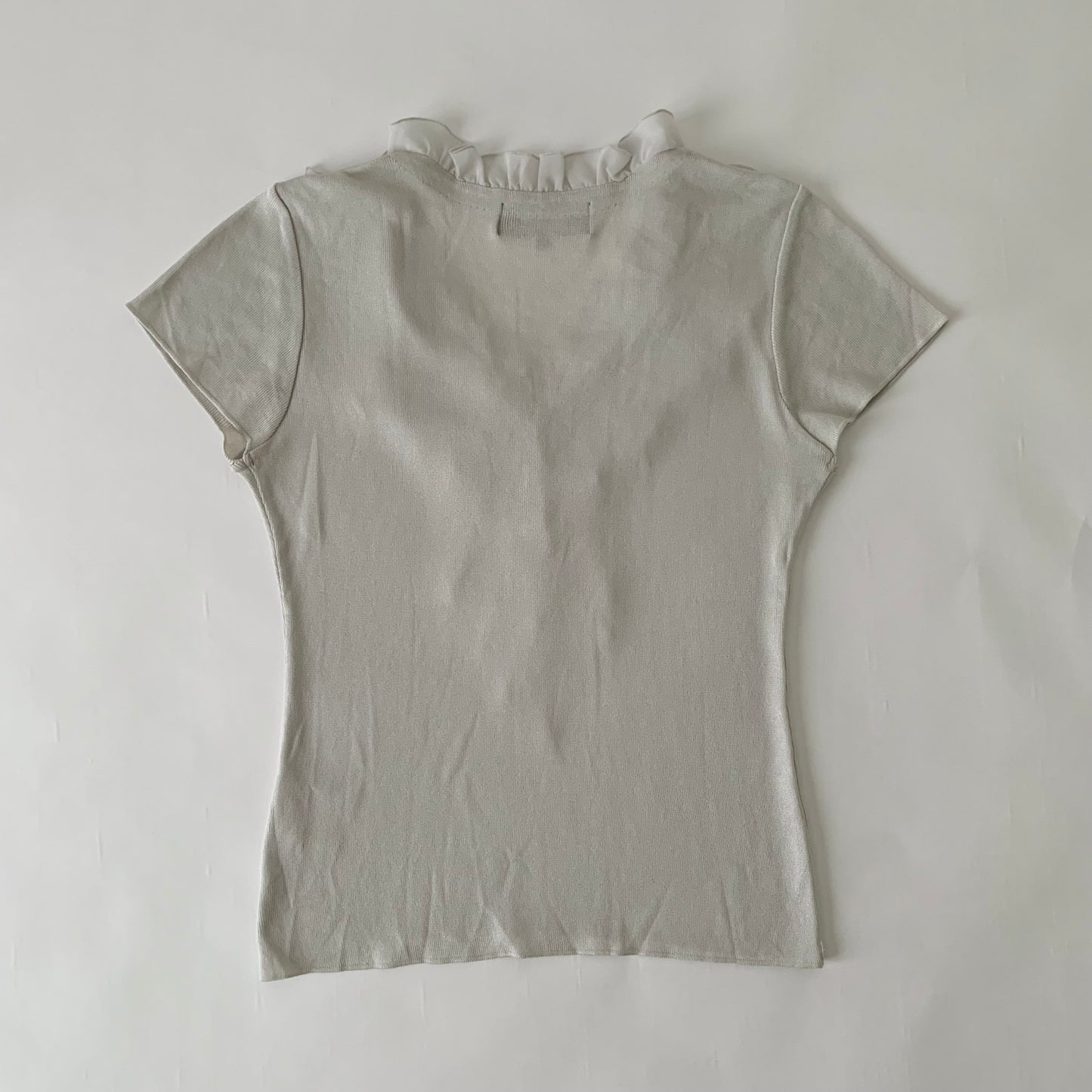 light gray frill design tops