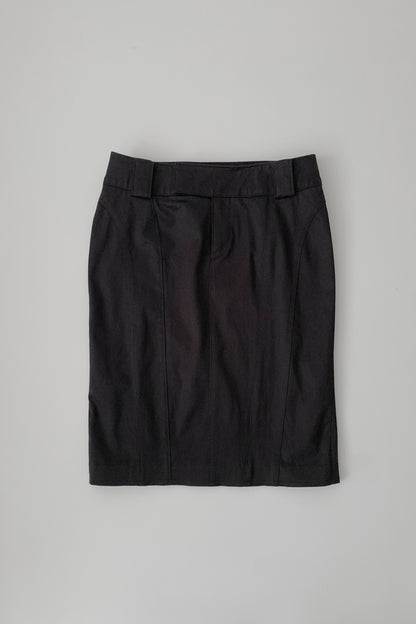 black tight mini skirt