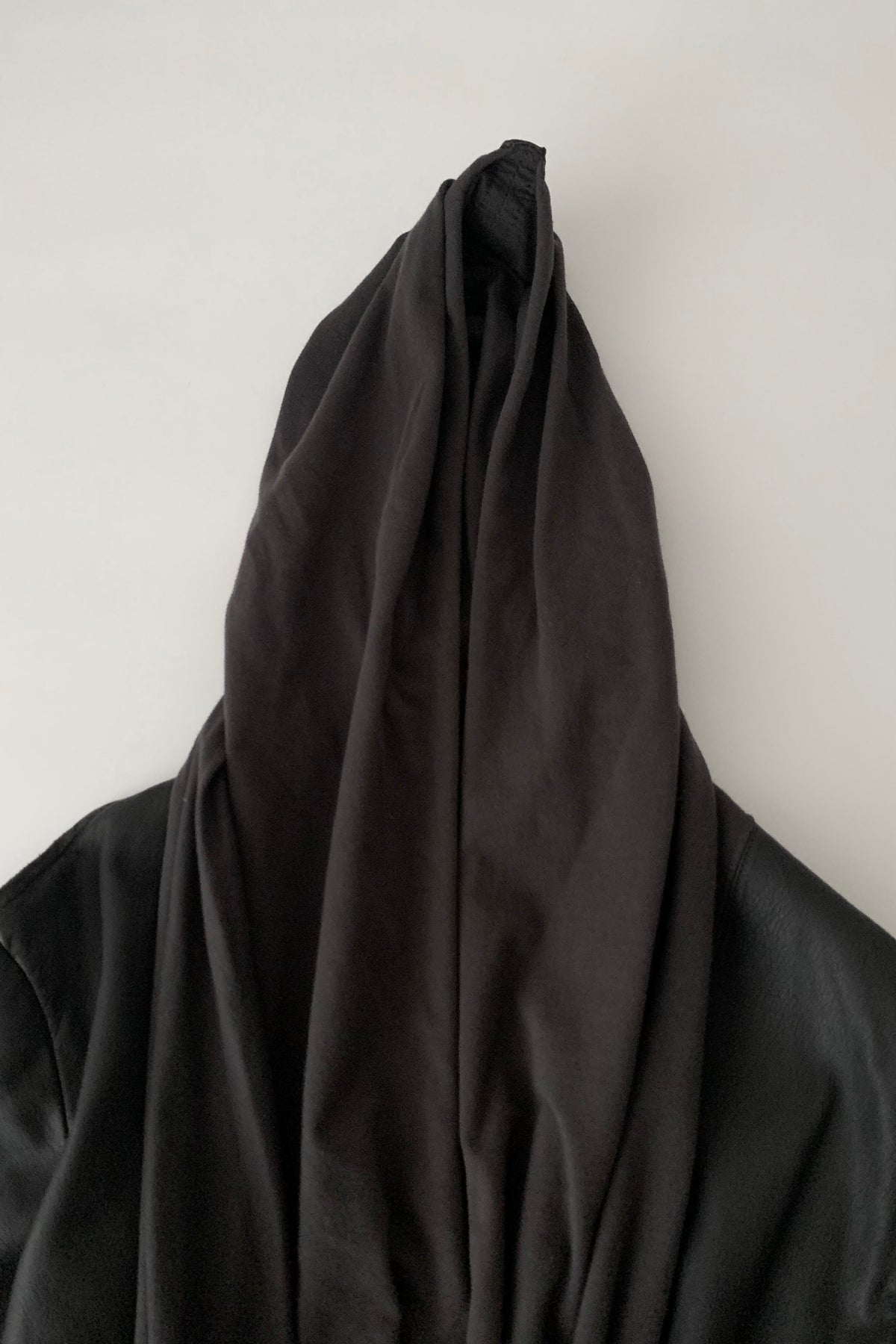 Italy dark gray leather docking coat