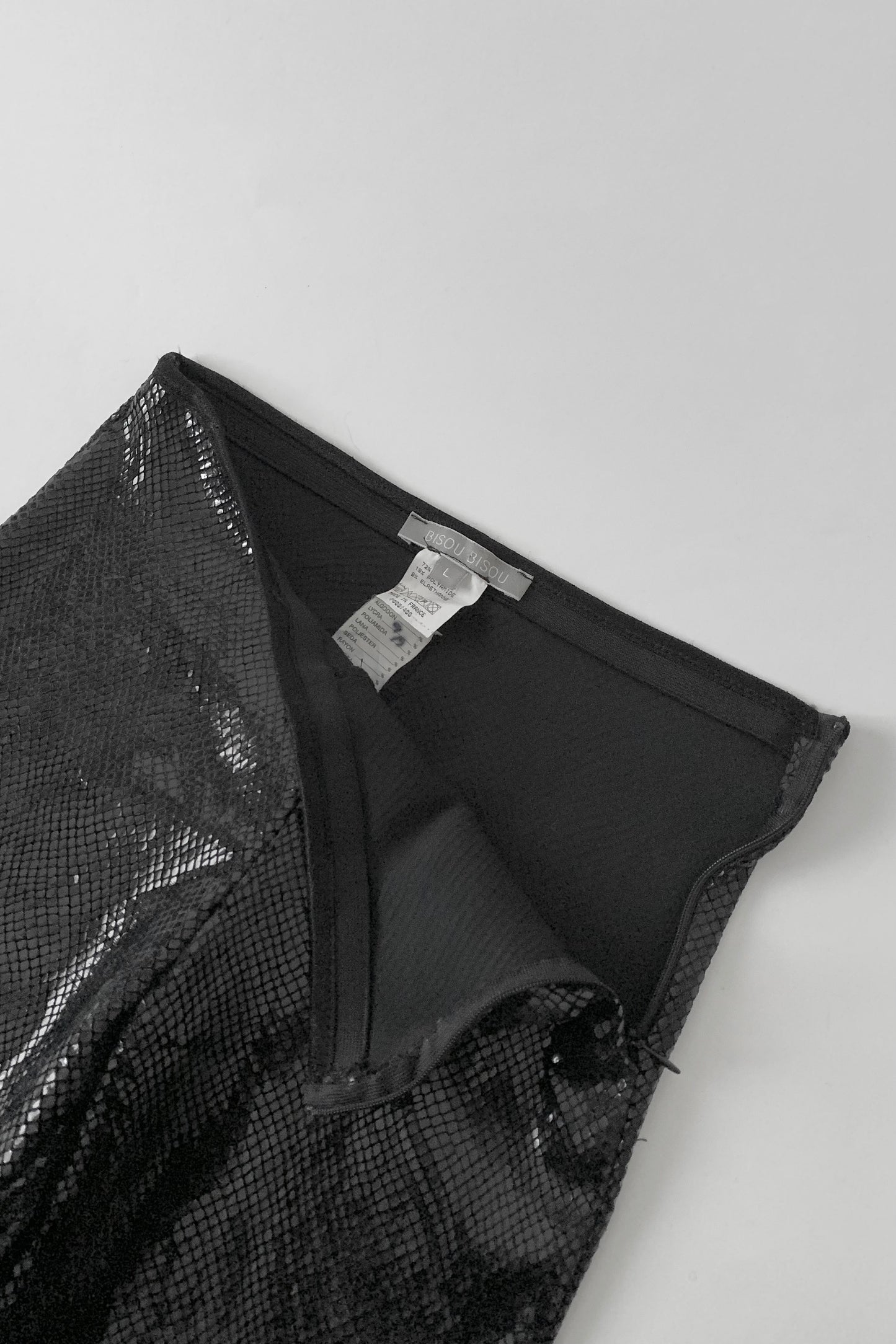 France black snake skin pants
