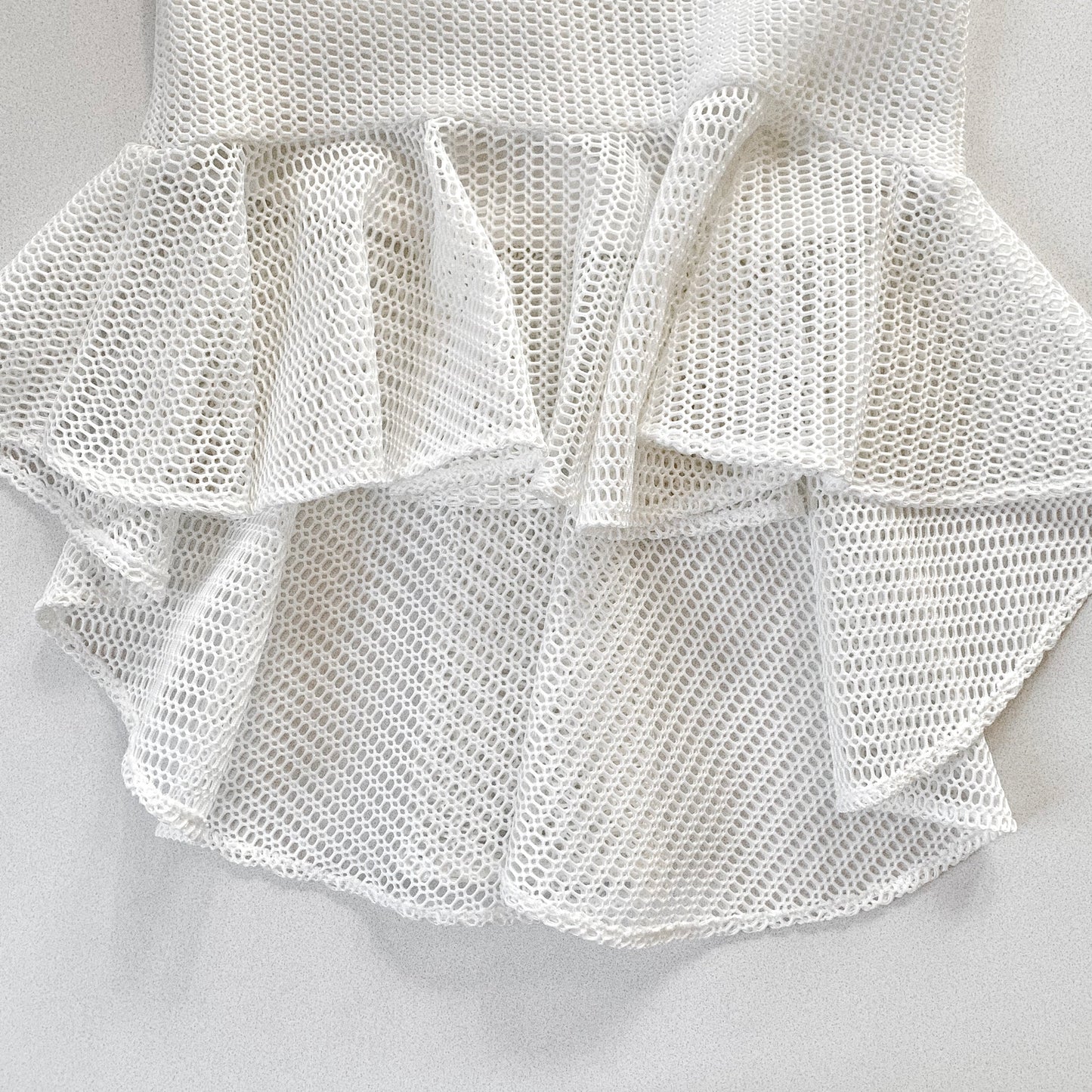 white mesh mermaid skirt