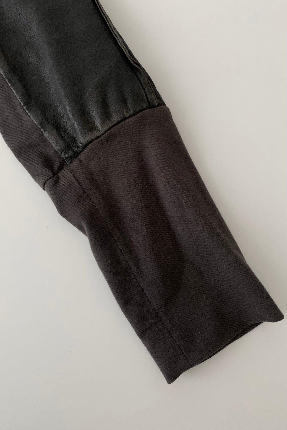 Italy dark gray leather docking coat