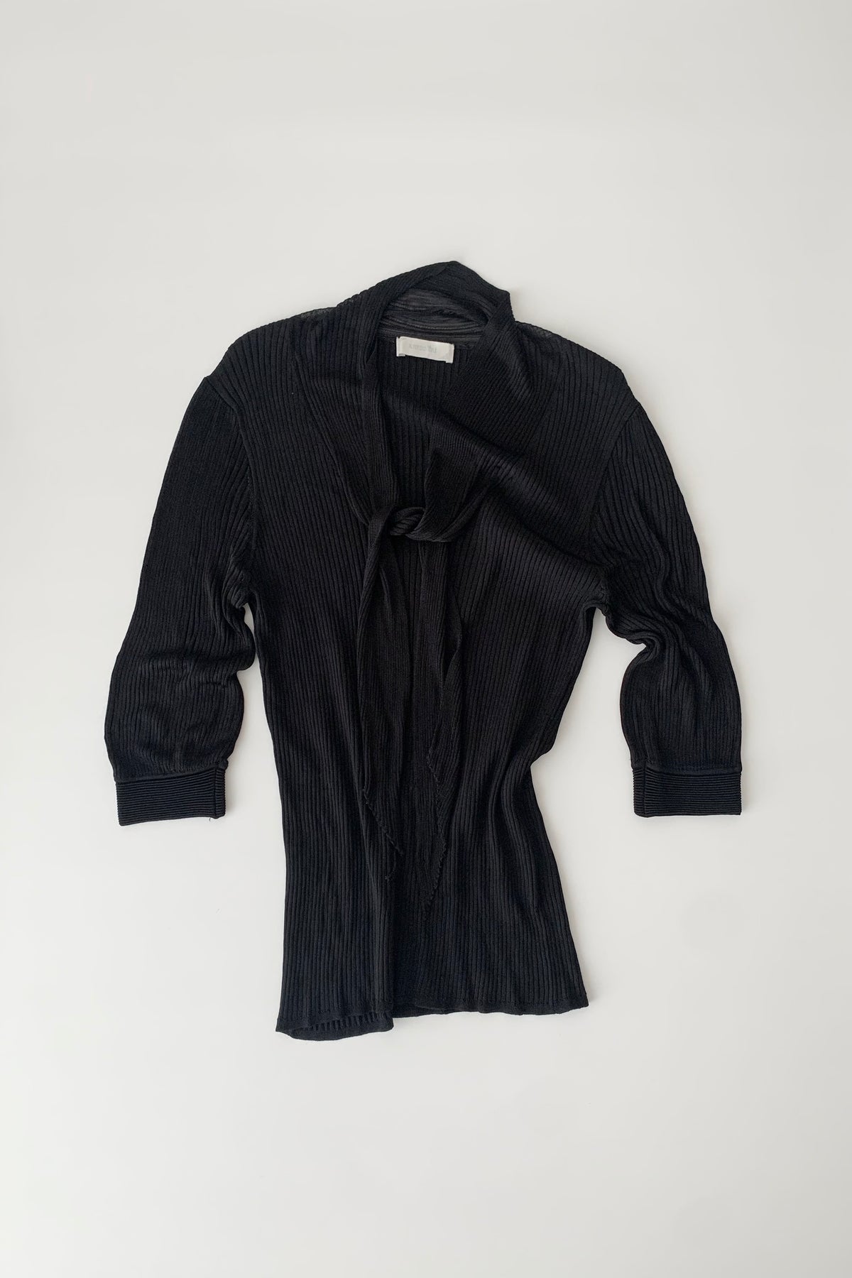 black rib tie design tops
