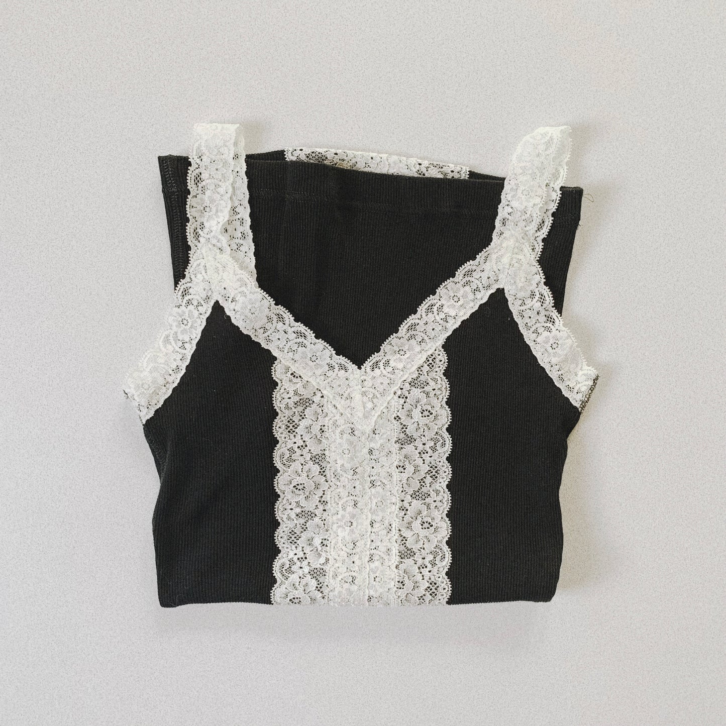 bi-color lace camisole