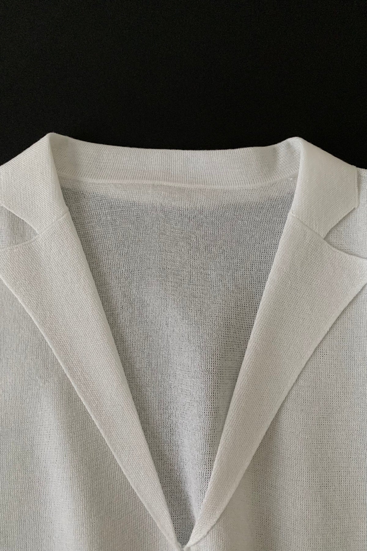 white see-through cardigan