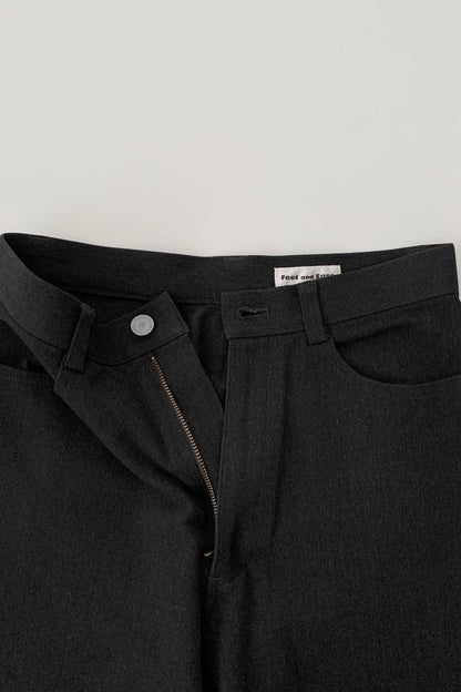 dark gray stretch pants