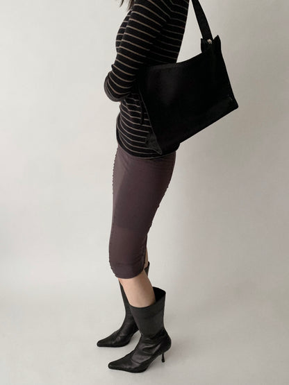 agnes b. black nylon bag