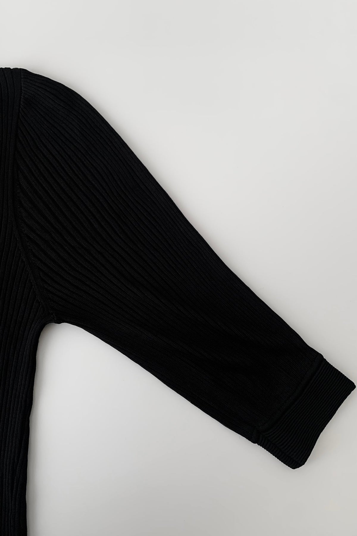 black rib tie design tops