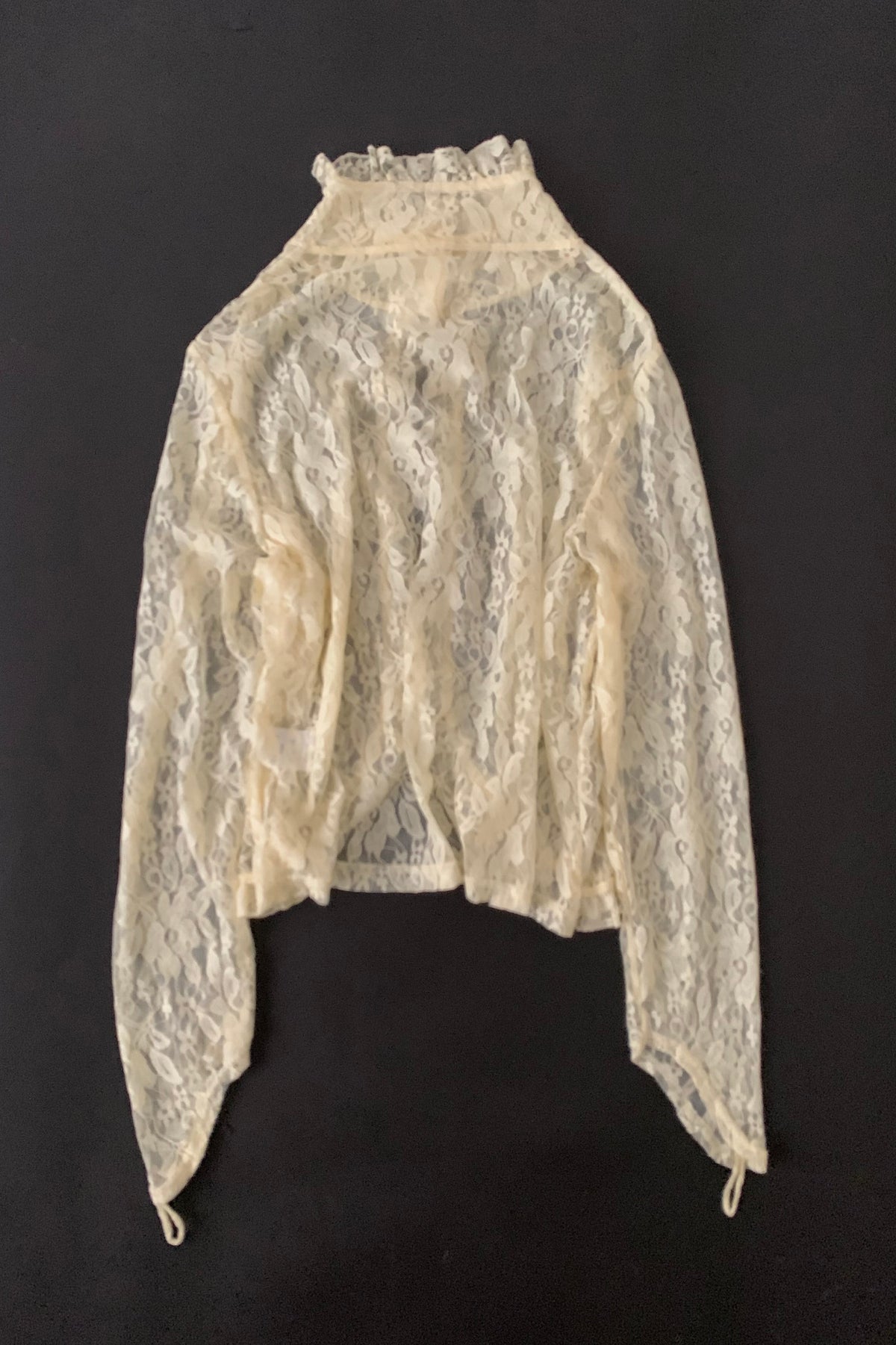pale yellow lace cardigan