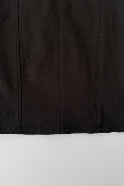 black tight mini skirt