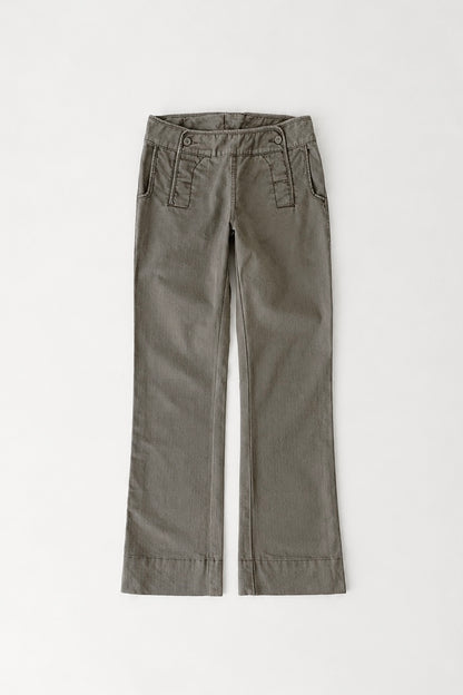 charcoalg gray waist design pants