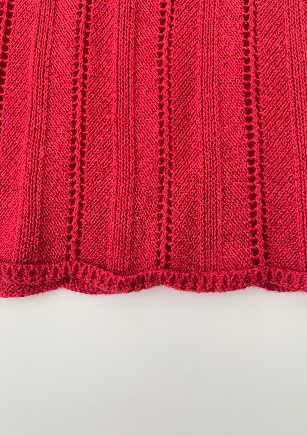 agnes b. red crochet cotton dress