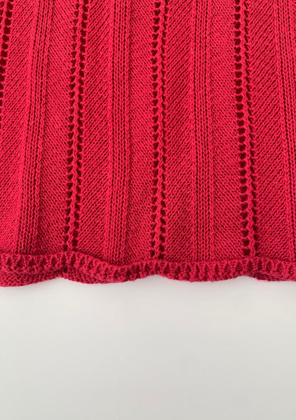 agnes b. red crochet cotton dress