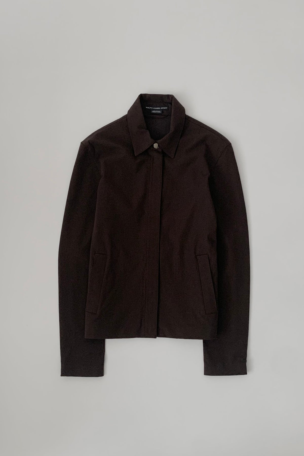 dark brown zip light jacket