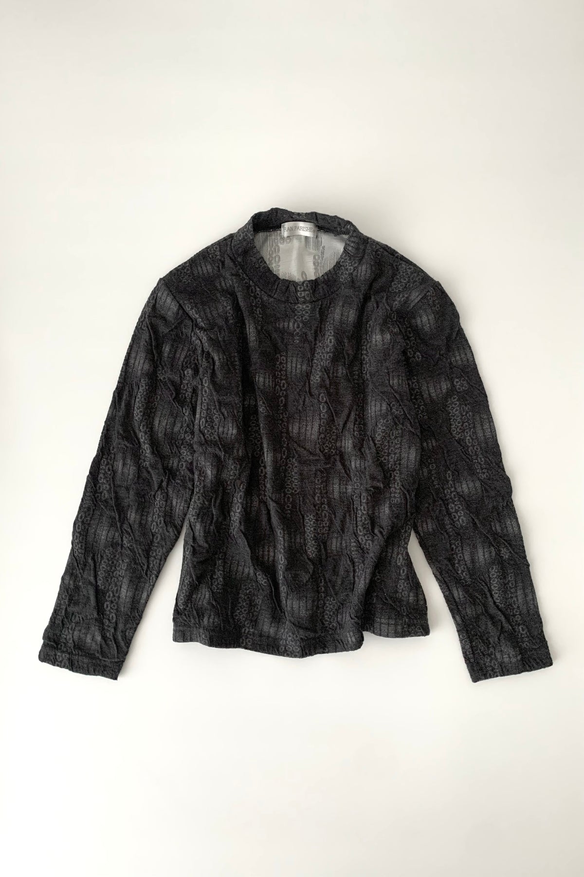 gray patterned all over tops