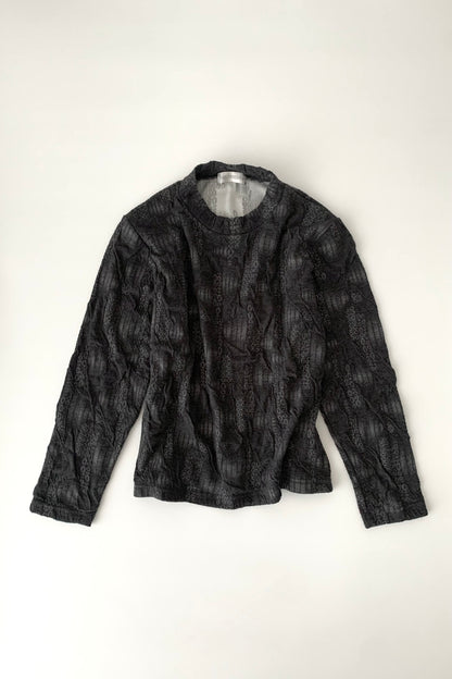 gray patterned all over tops