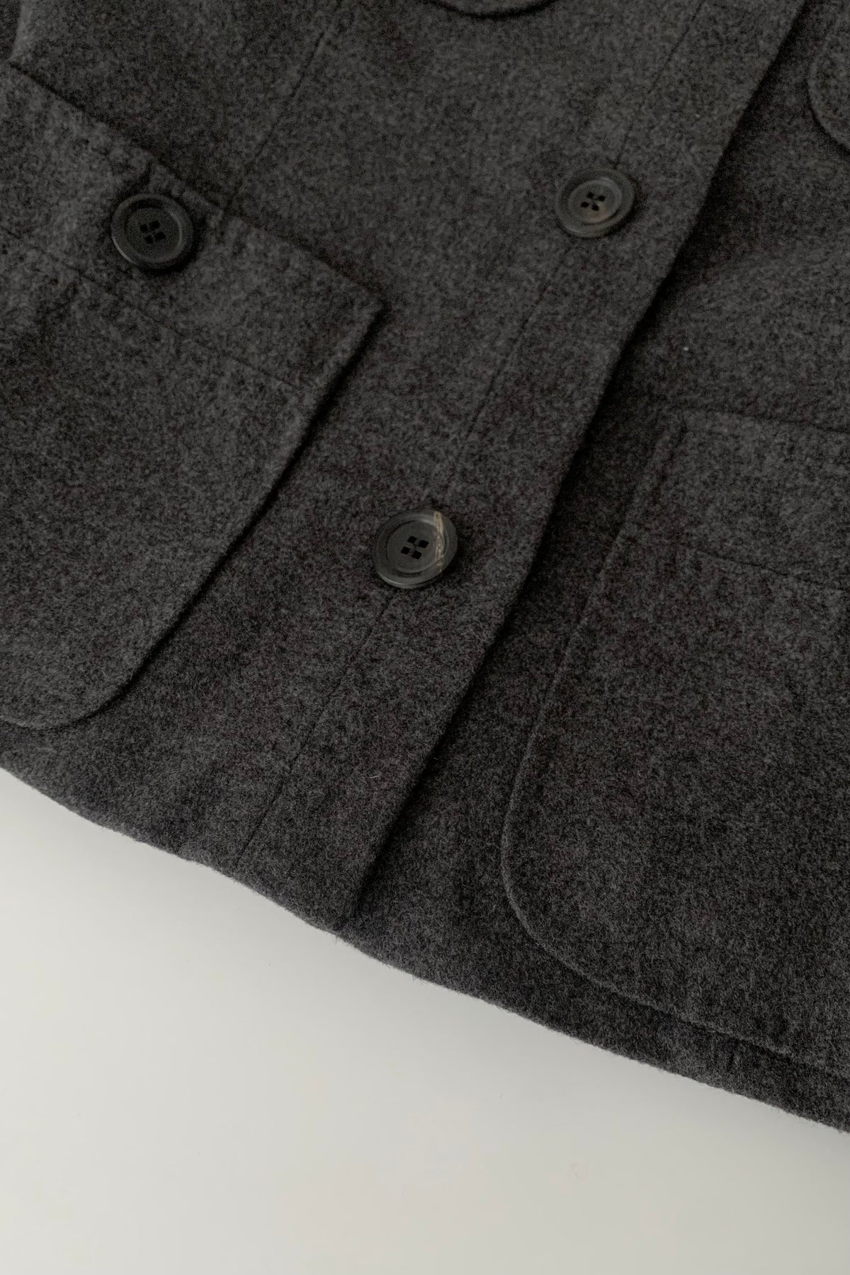 dark gray buttons design wool jacket