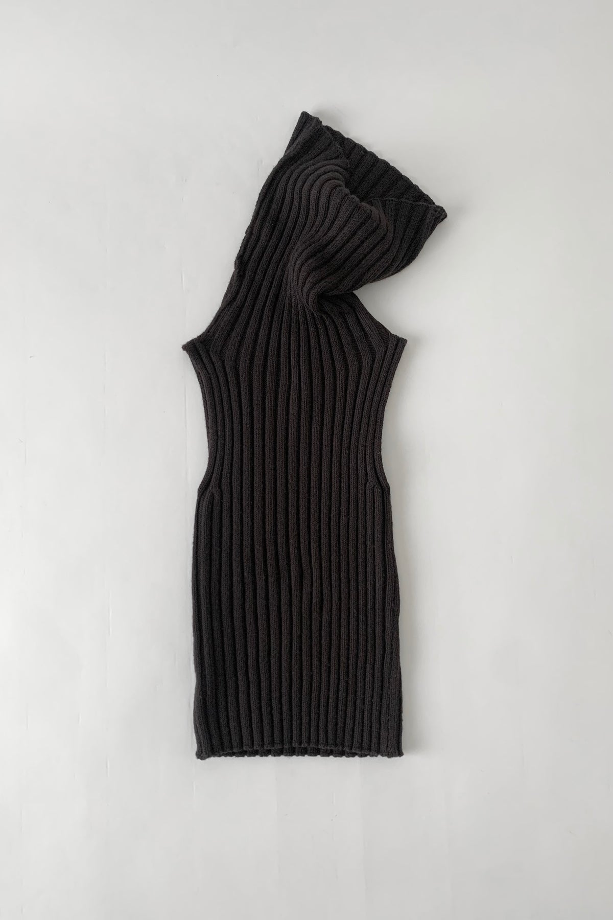 Italy dark brown high neck vest