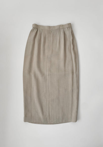light beige long skirt