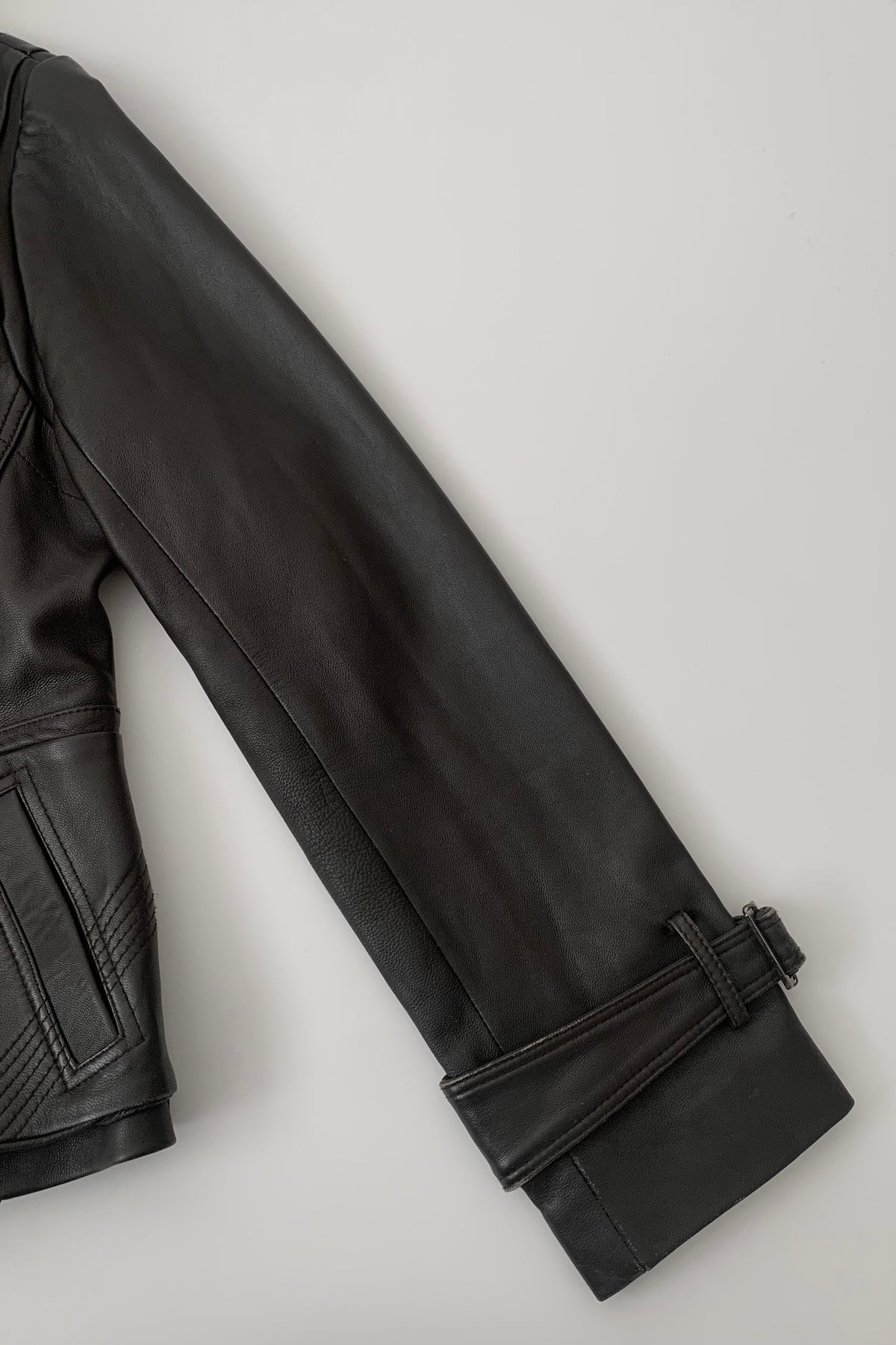 dark brown lamb leather jacket