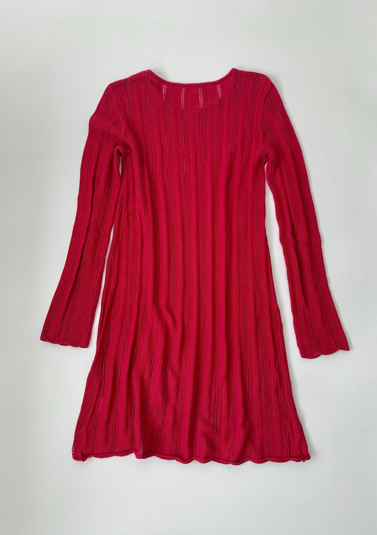 agnes b. red crochet cotton dress