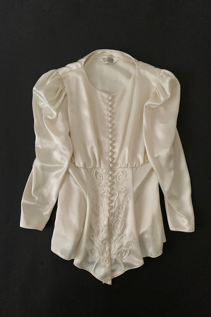 cream satin embroidery victoria jacket