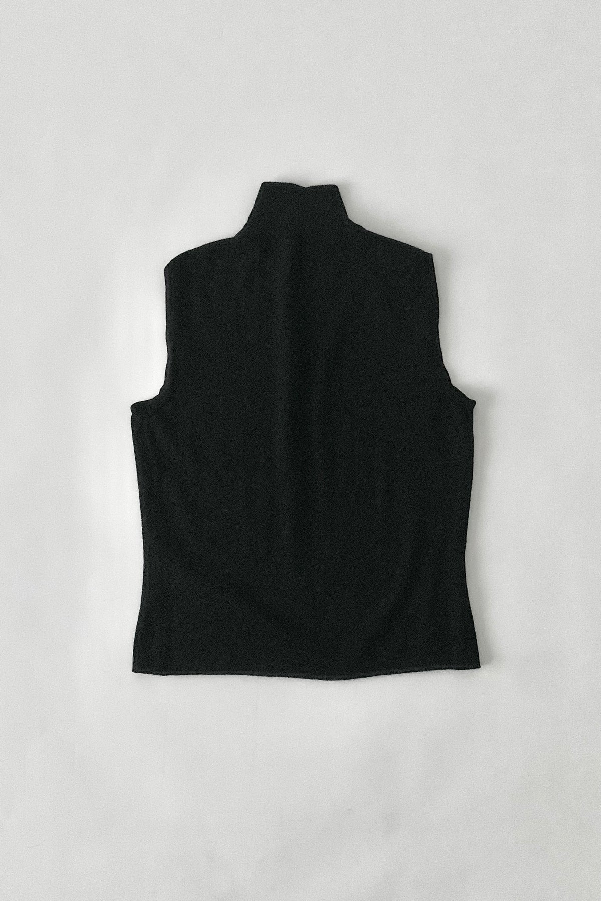 Italy black wool vest