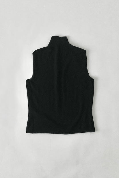 Italy black wool vest