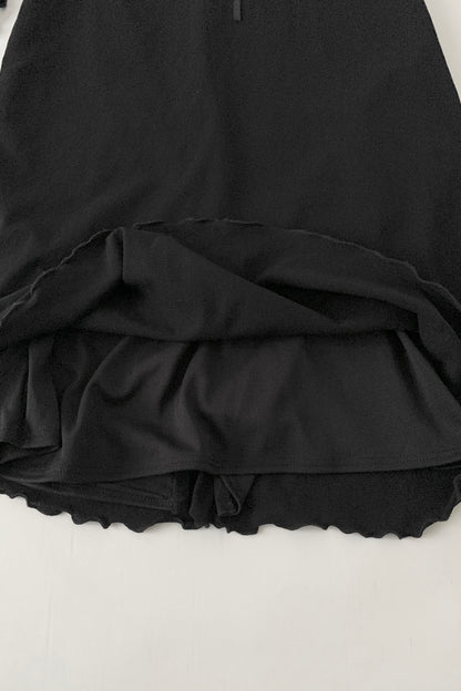 usa black waist ribbon dress