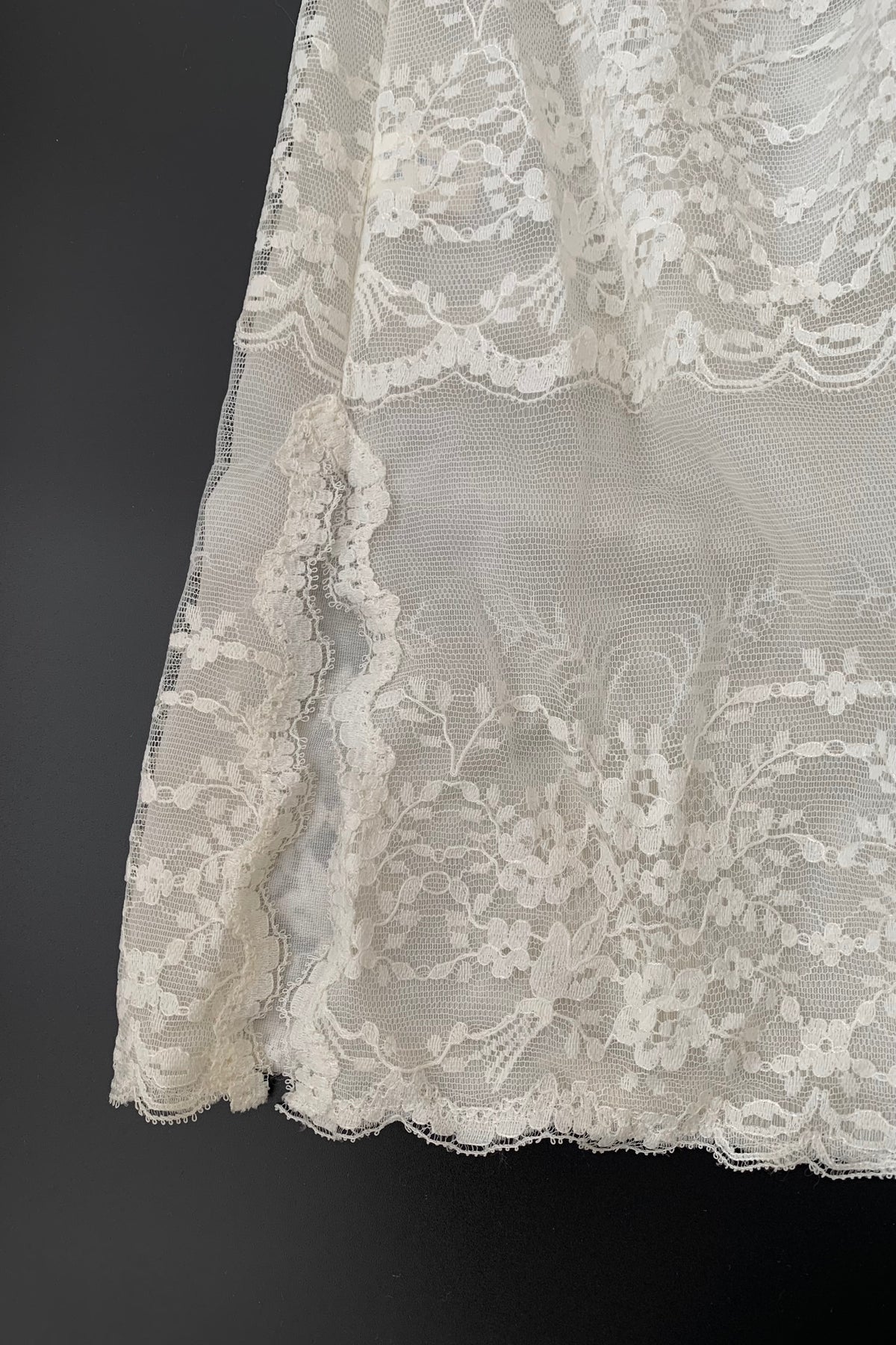 usa ivory lace see-through dress