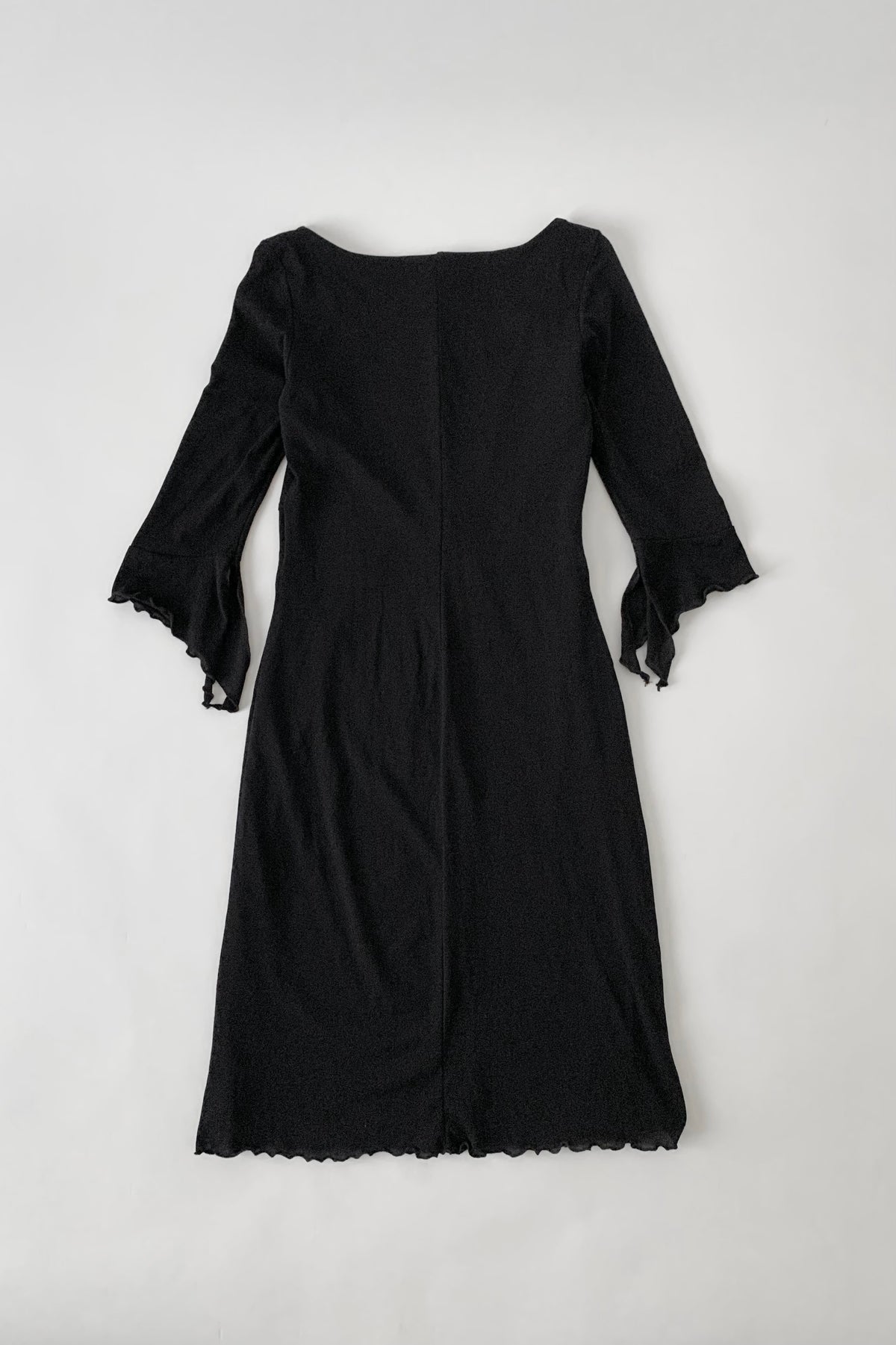 usa black waist ribbon dress