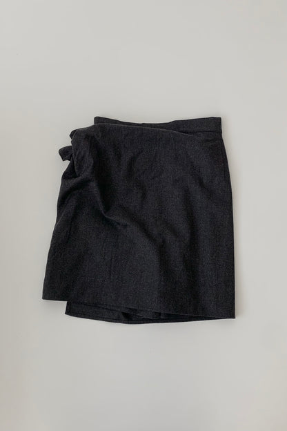 MaxMara dark  gray wrap wool pants