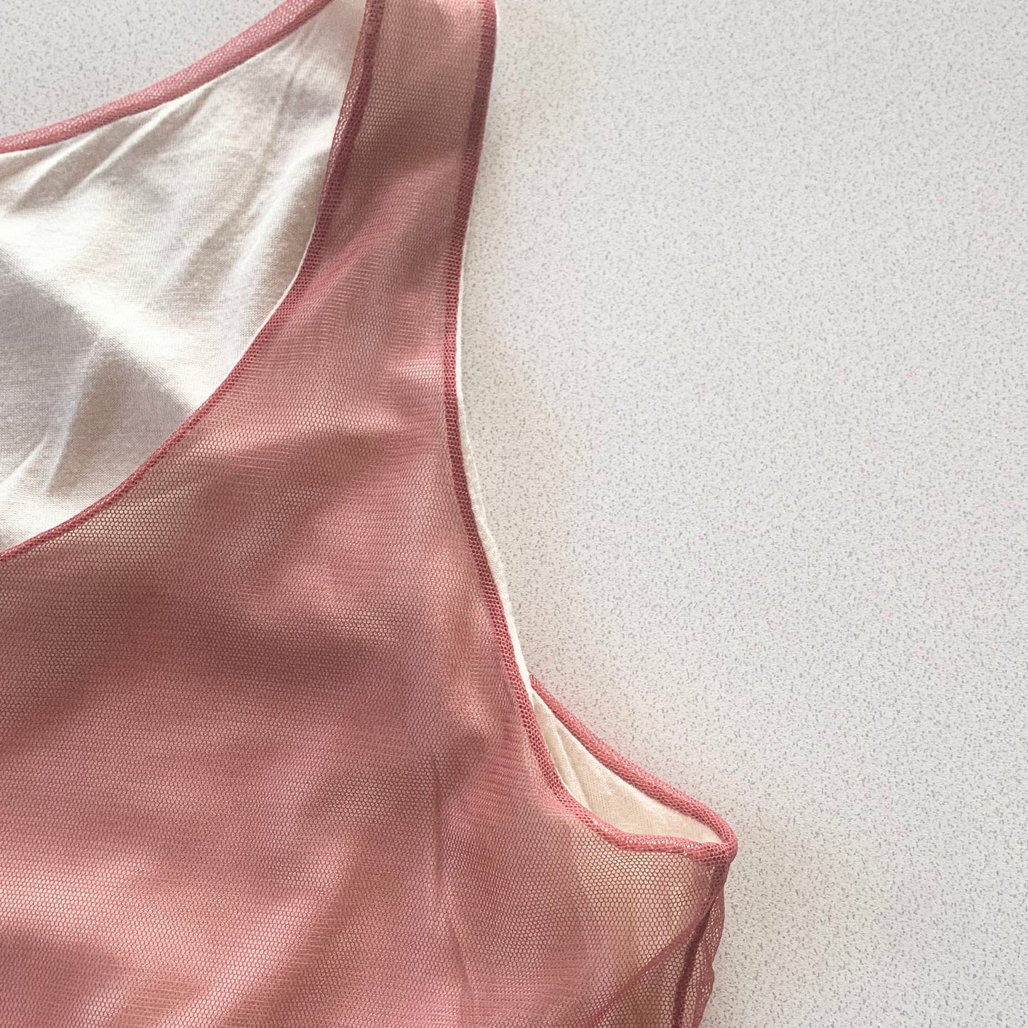 Italy dusty red sheer tops