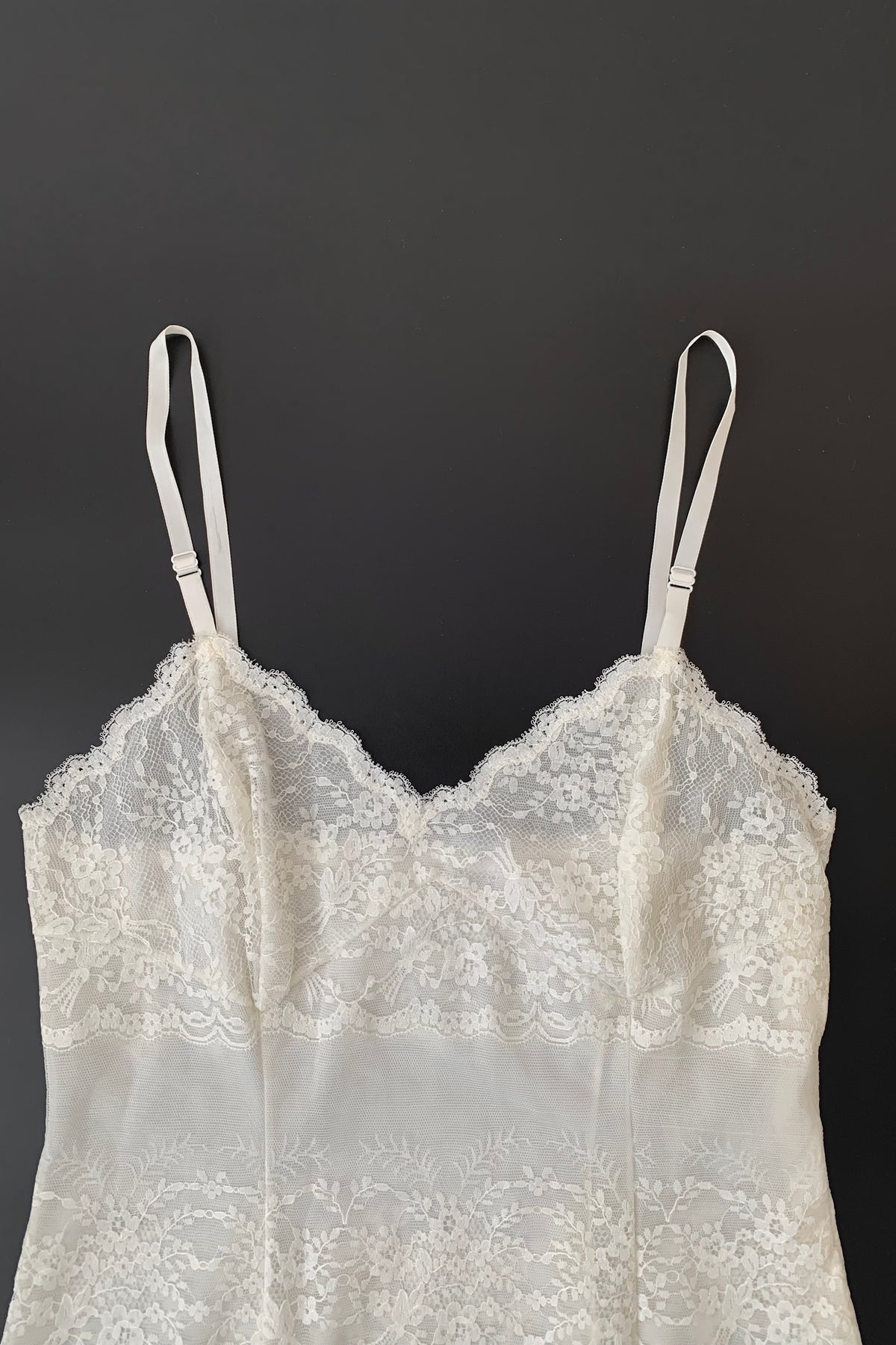 usa ivory lace see-through dress