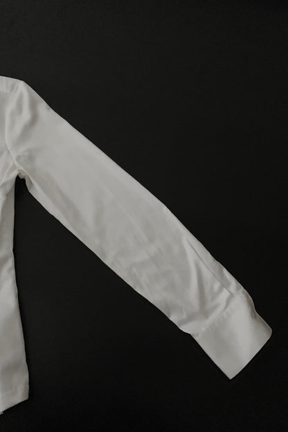 white stripe collar shirt