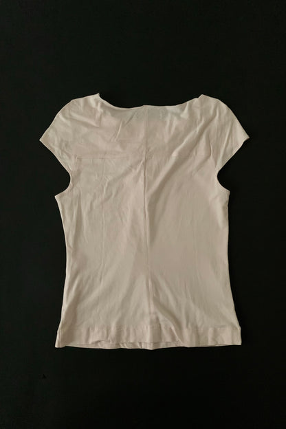 DKNY light pink gather tops