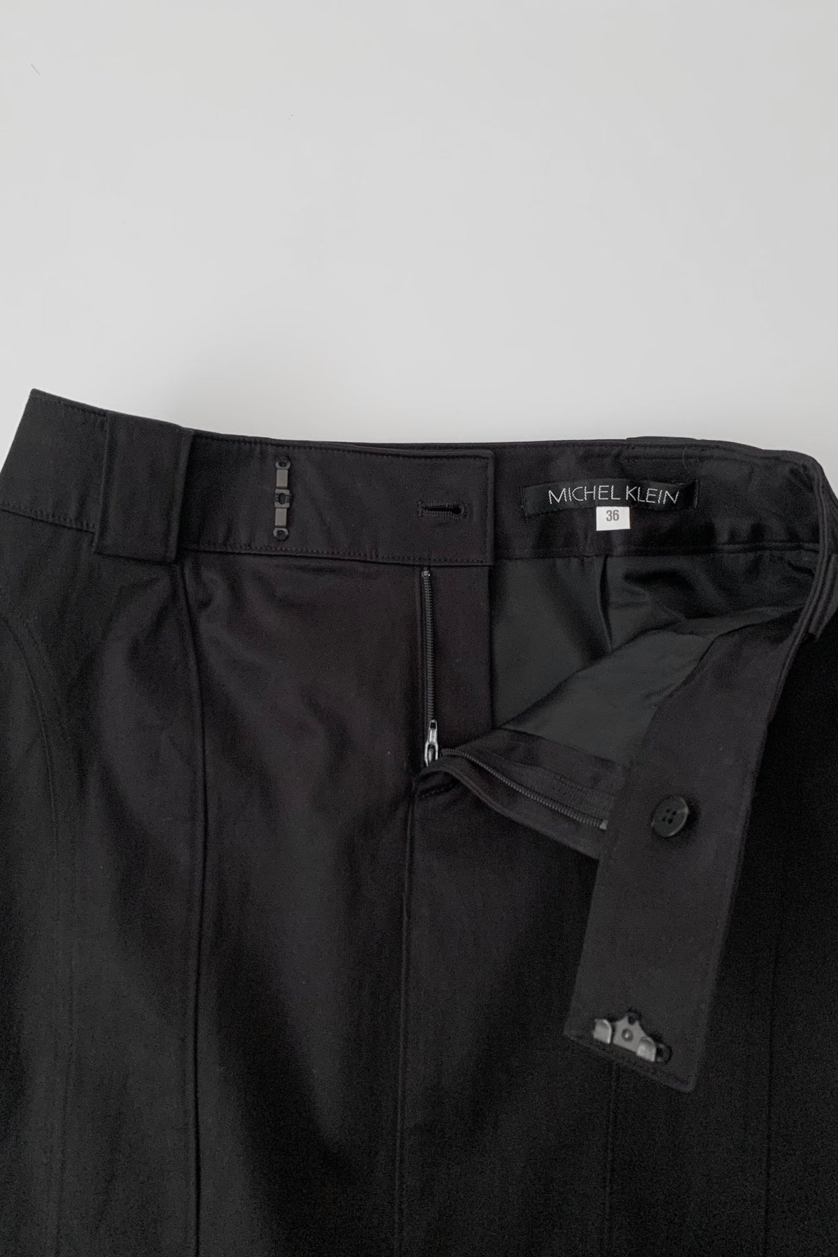 black tight mini skirt