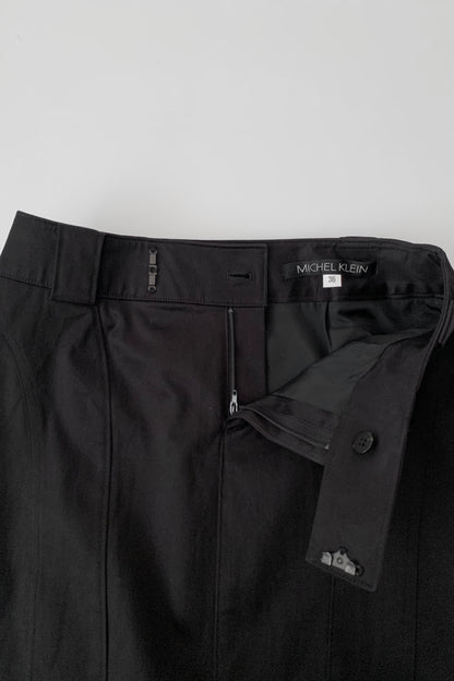 black tight mini skirt