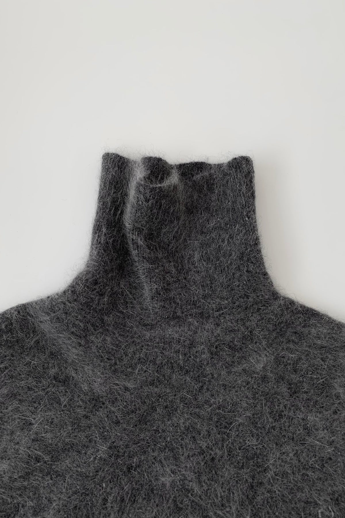 dark gray angora knit vest