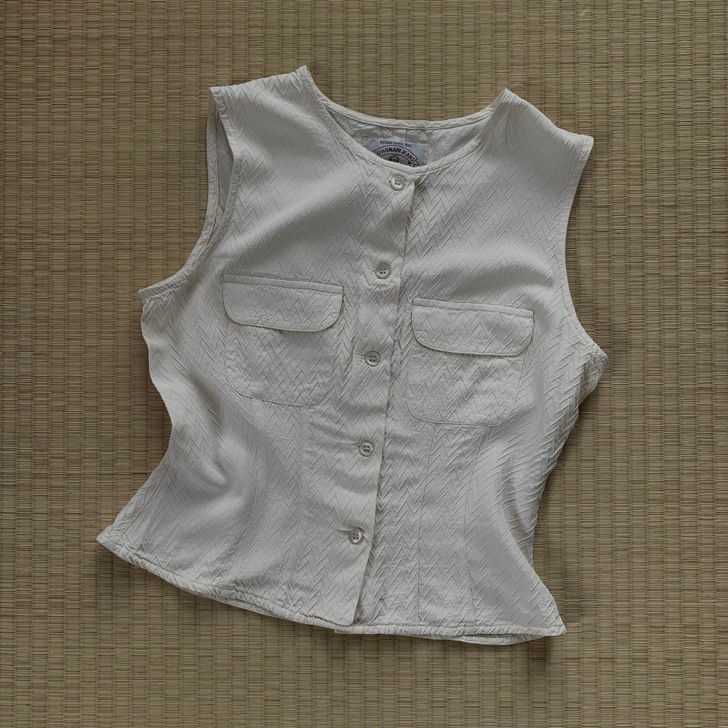 ARMANI pale yellow vest