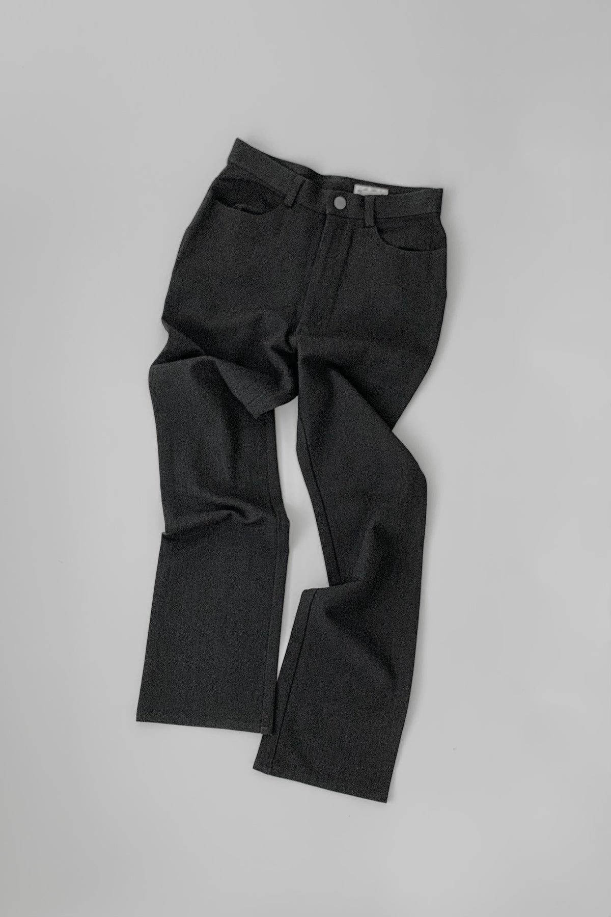 dark gray stretch pants